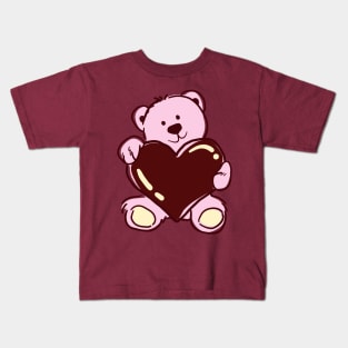 Happy Valentine's Day Bear Kids T-Shirt